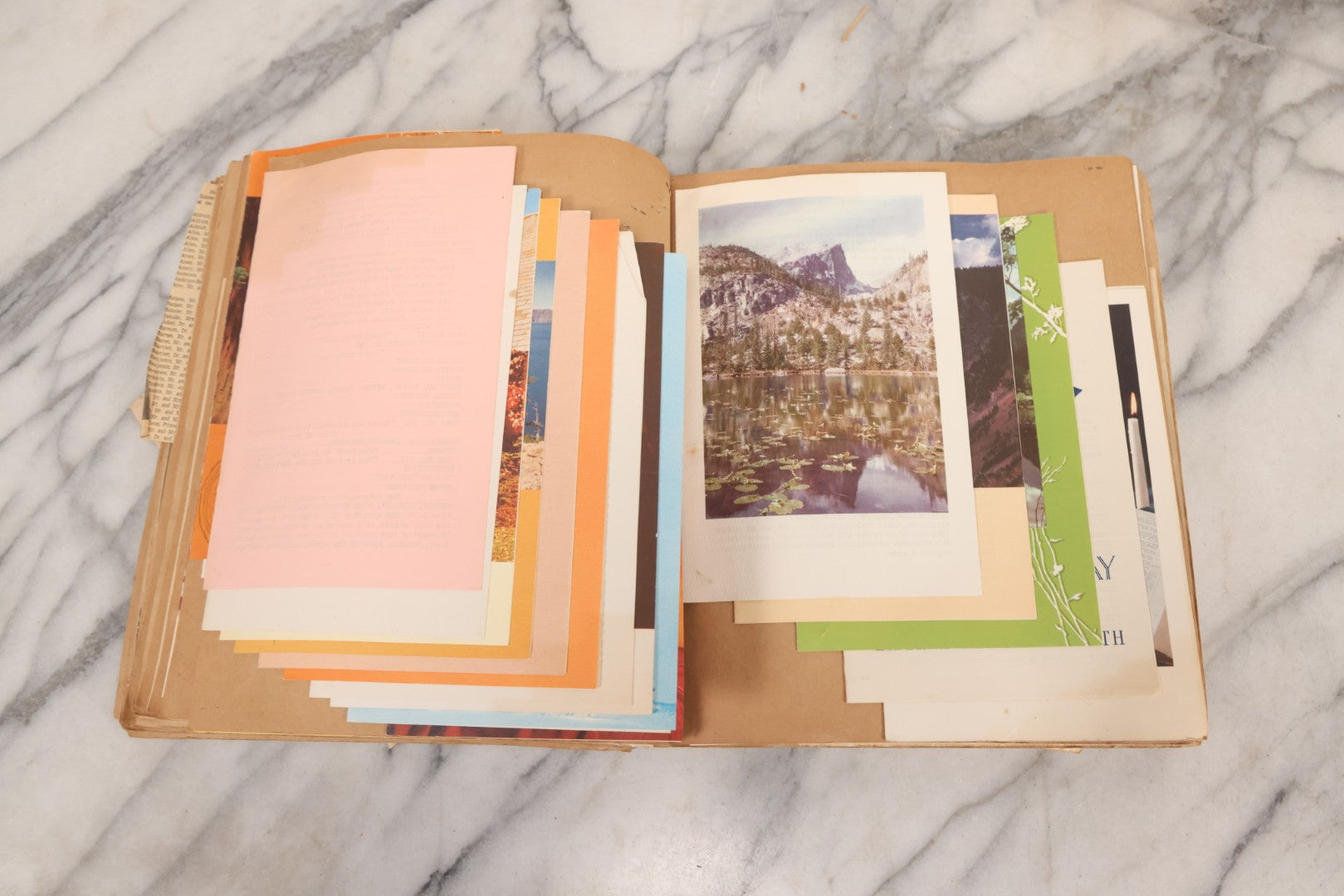 Lot 158 - Vintage “Concerts Churches” Scrapbook With Cut-Out Letter Cover, Containing Hundreds Of Event And Community Ephemera, Circa 1910–1960