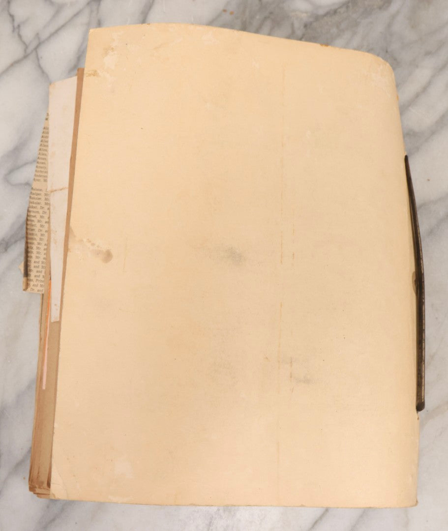 Lot 158 - Vintage “Concerts Churches” Scrapbook With Cut-Out Letter Cover, Containing Hundreds Of Event And Community Ephemera, Circa 1910–1960