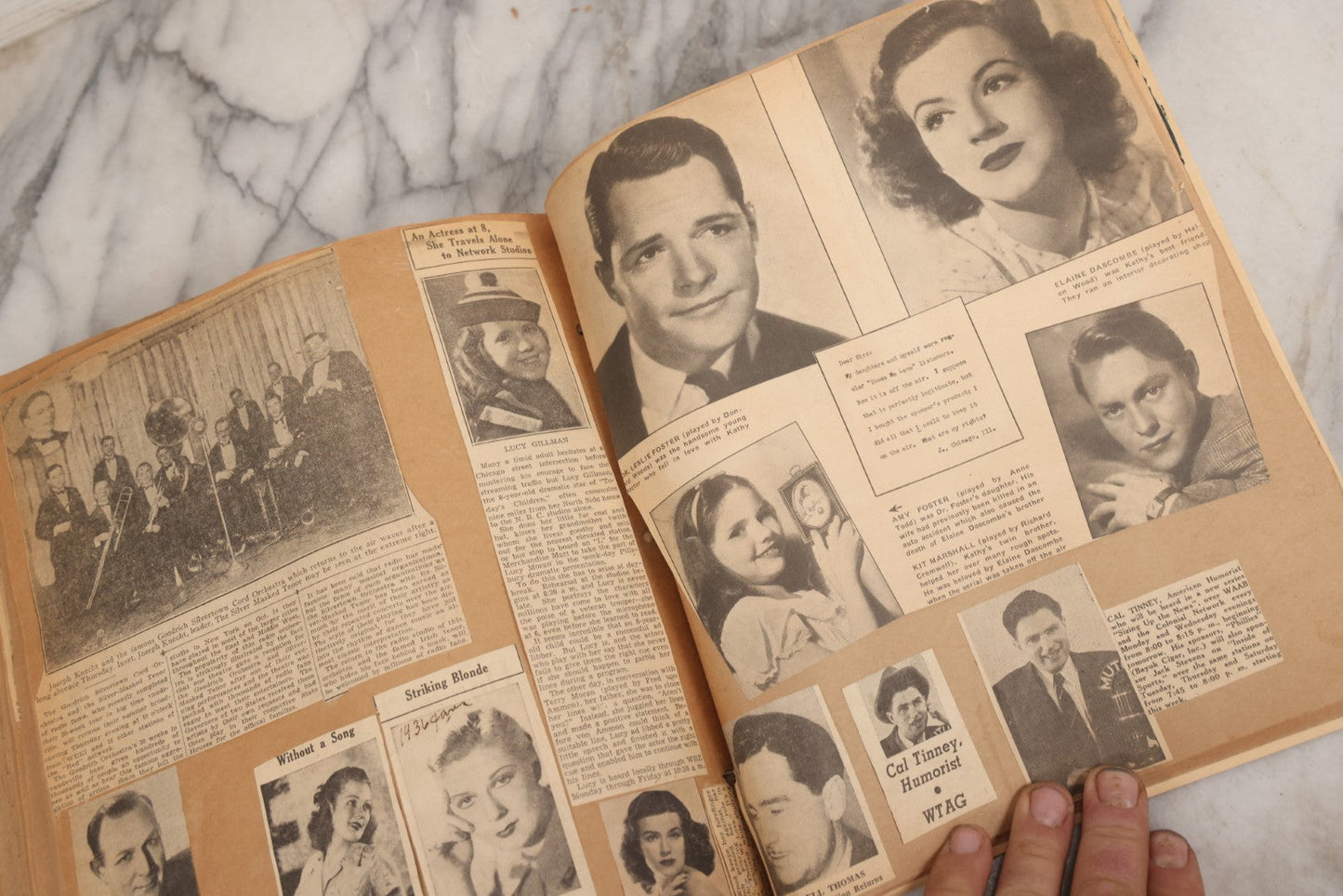 Lot 159 - Vintage “Theatres” Scrapbook With Cut-Out Letter Cover, Containing Mid-20th-Century Performance And Entertainment Ephemera, 1930s–1960s