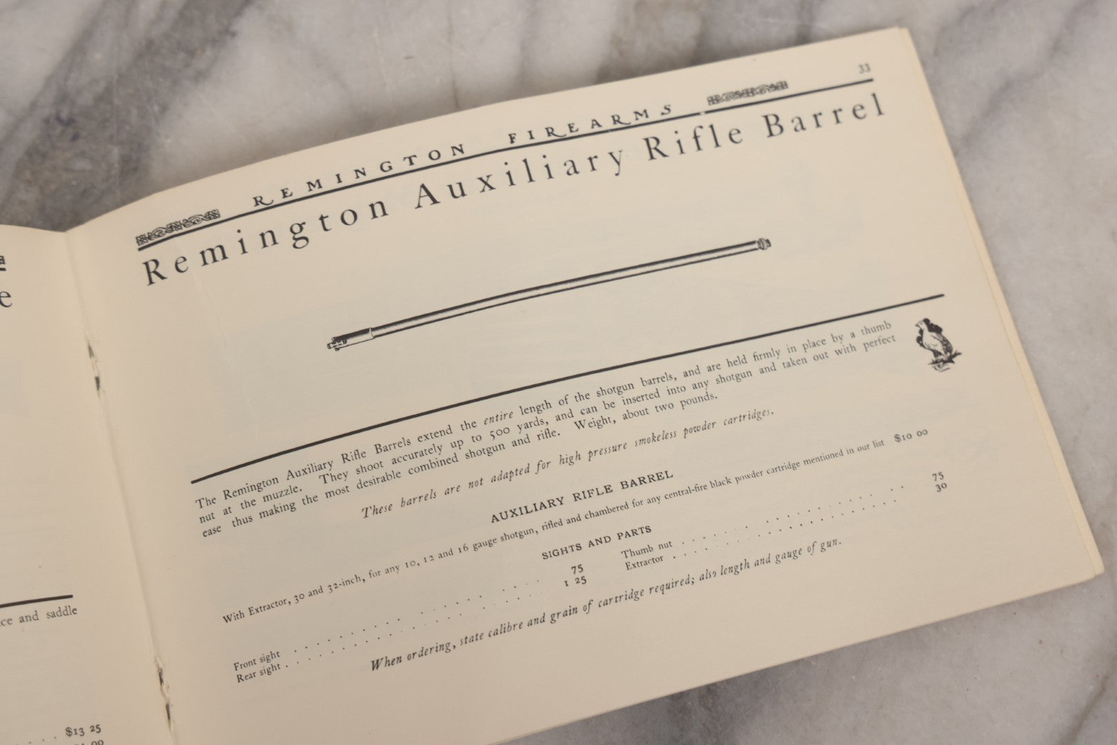 Lot 160 - Vintage Remington Arms Company “Revised Price-List — 1902,” Likely Later Facsimile Reprint, Designed And Printed By Southgate Press, T. W. Ripley Co., Boston