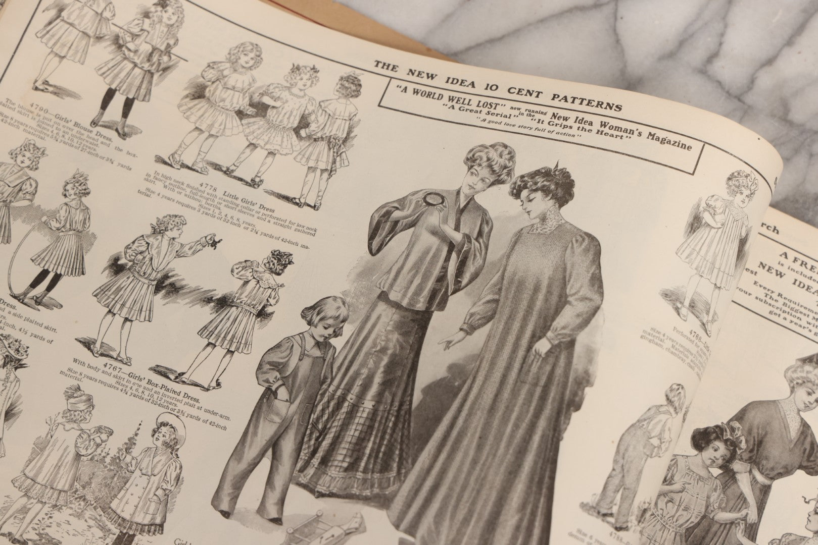 Lot 161 - Antique “New Idea Fashion Review” Spring And Summer 1908 Pattern Magazine, The New Idea Pattern Co., Chicago, New York, Toronto