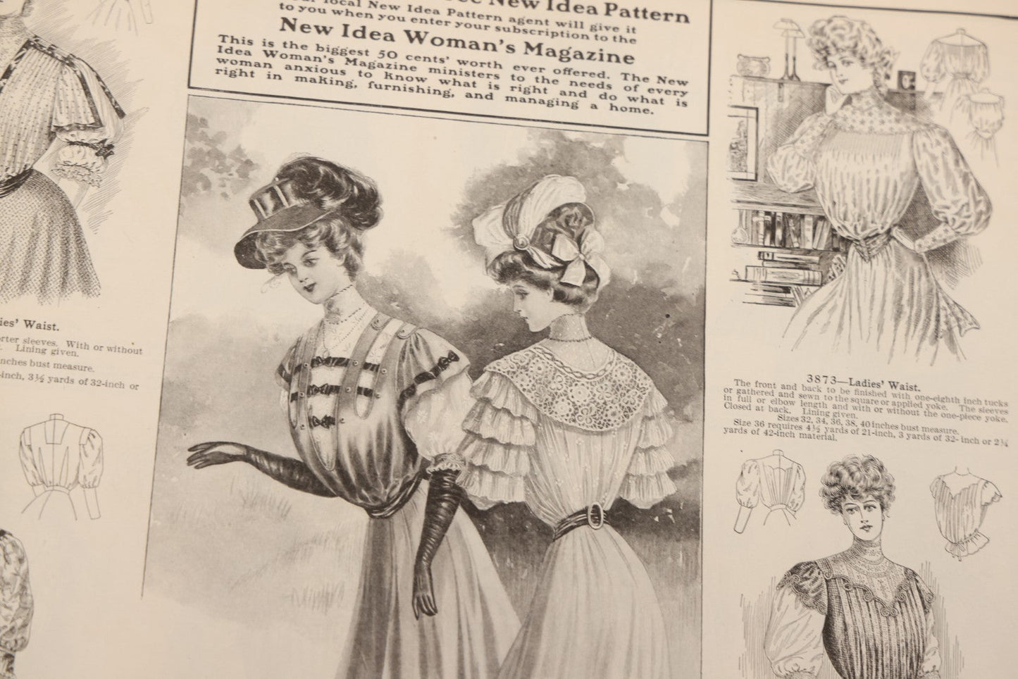 Lot 161 - Antique “New Idea Fashion Review” Spring And Summer 1908 Pattern Magazine, The New Idea Pattern Co., Chicago, New York, Toronto