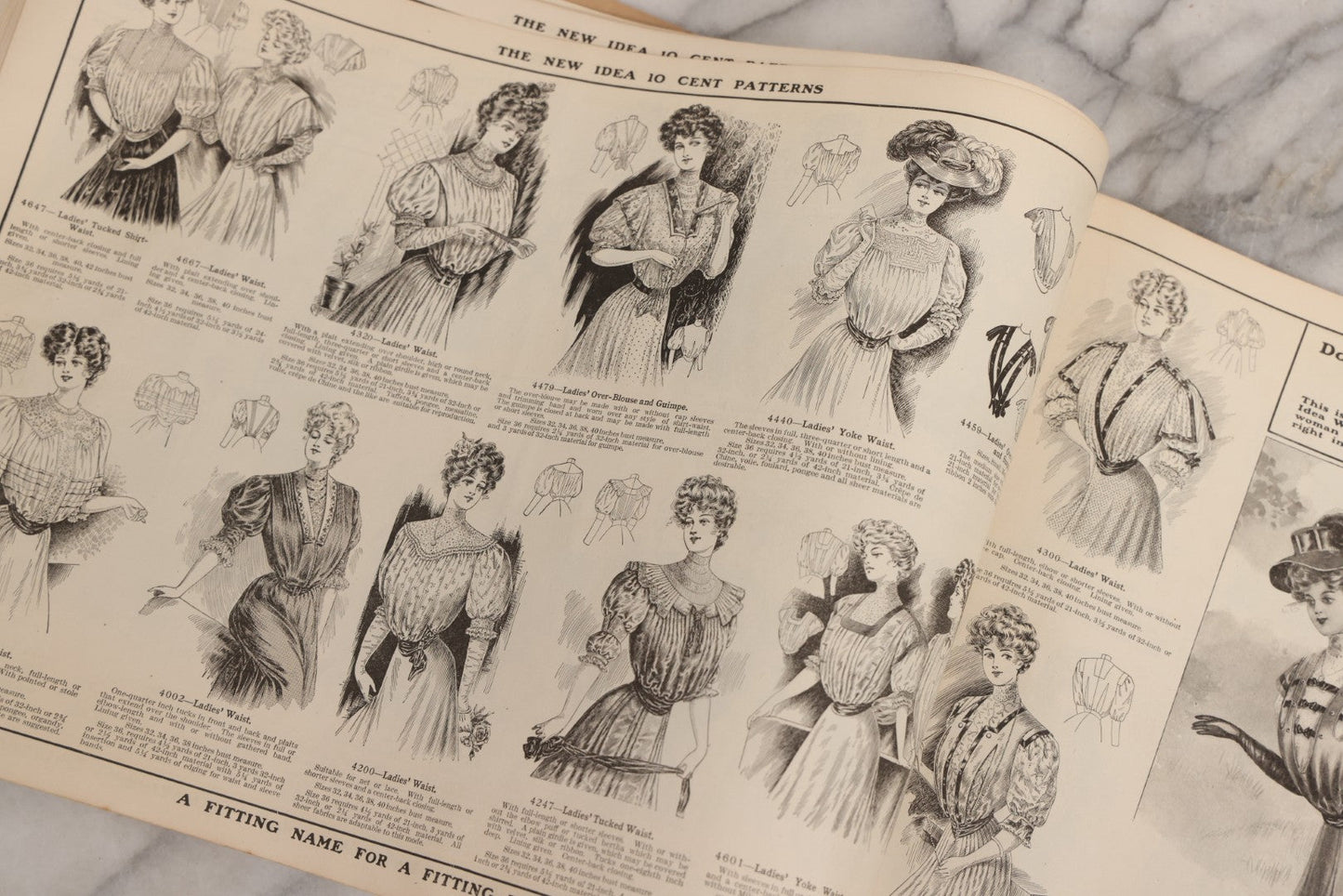 Lot 161 - Antique “New Idea Fashion Review” Spring And Summer 1908 Pattern Magazine, The New Idea Pattern Co., Chicago, New York, Toronto