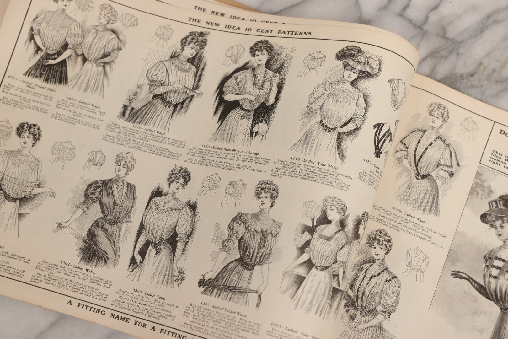 Lot 161 - Antique “New Idea Fashion Review” Spring And Summer 1908 Pattern Magazine, The New Idea Pattern Co., Chicago, New York, Toronto