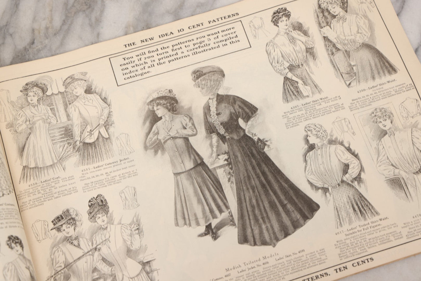 Lot 161 - Antique “New Idea Fashion Review” Spring And Summer 1908 Pattern Magazine, The New Idea Pattern Co., Chicago, New York, Toronto