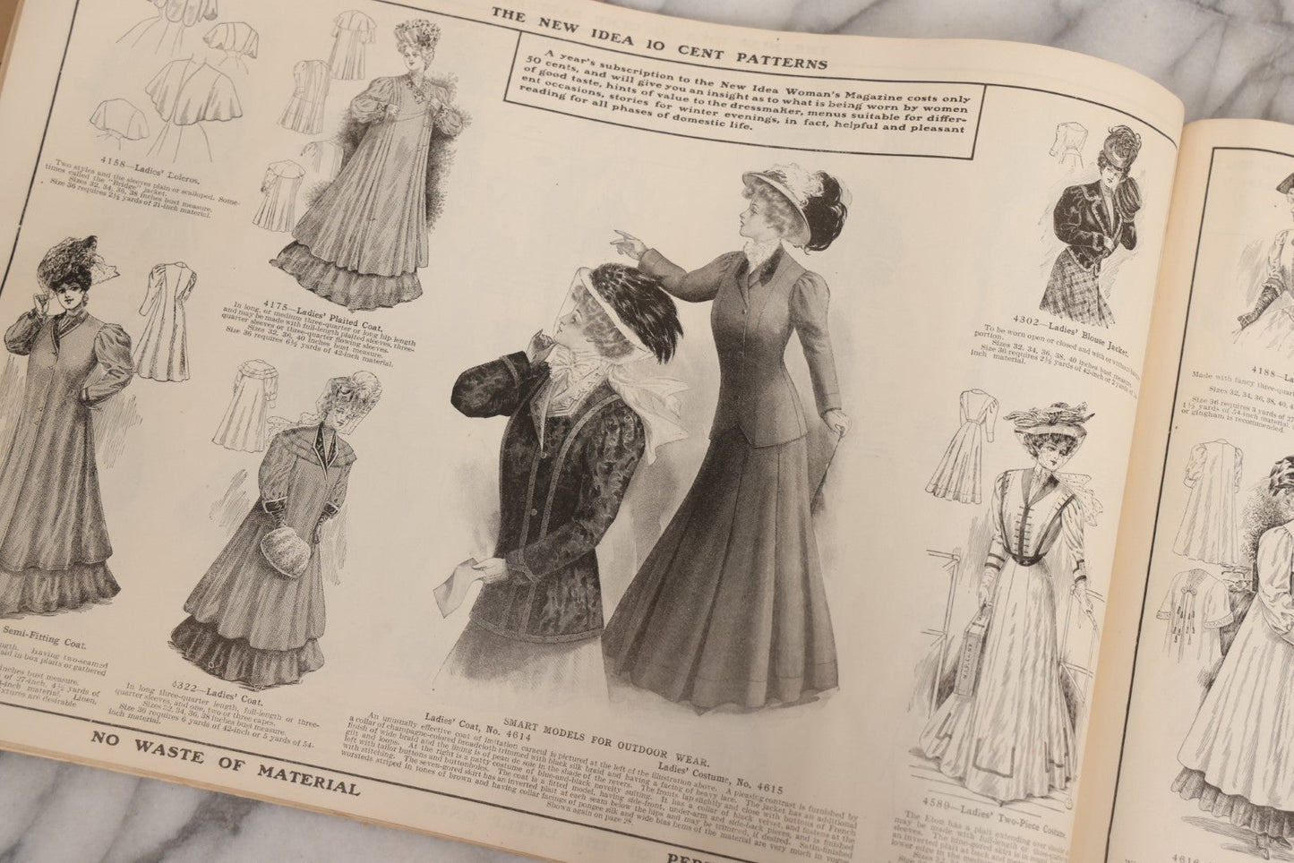 Lot 161 - Antique “New Idea Fashion Review” Spring And Summer 1908 Pattern Magazine, The New Idea Pattern Co., Chicago, New York, Toronto