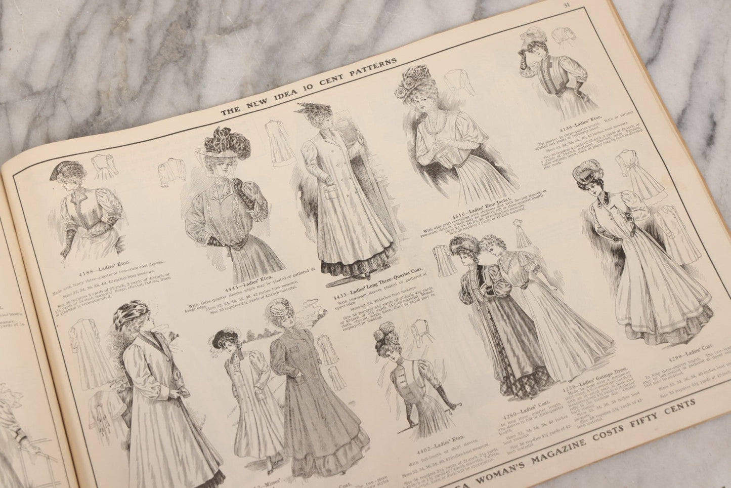 Lot 161 - Antique “New Idea Fashion Review” Spring And Summer 1908 Pattern Magazine, The New Idea Pattern Co., Chicago, New York, Toronto