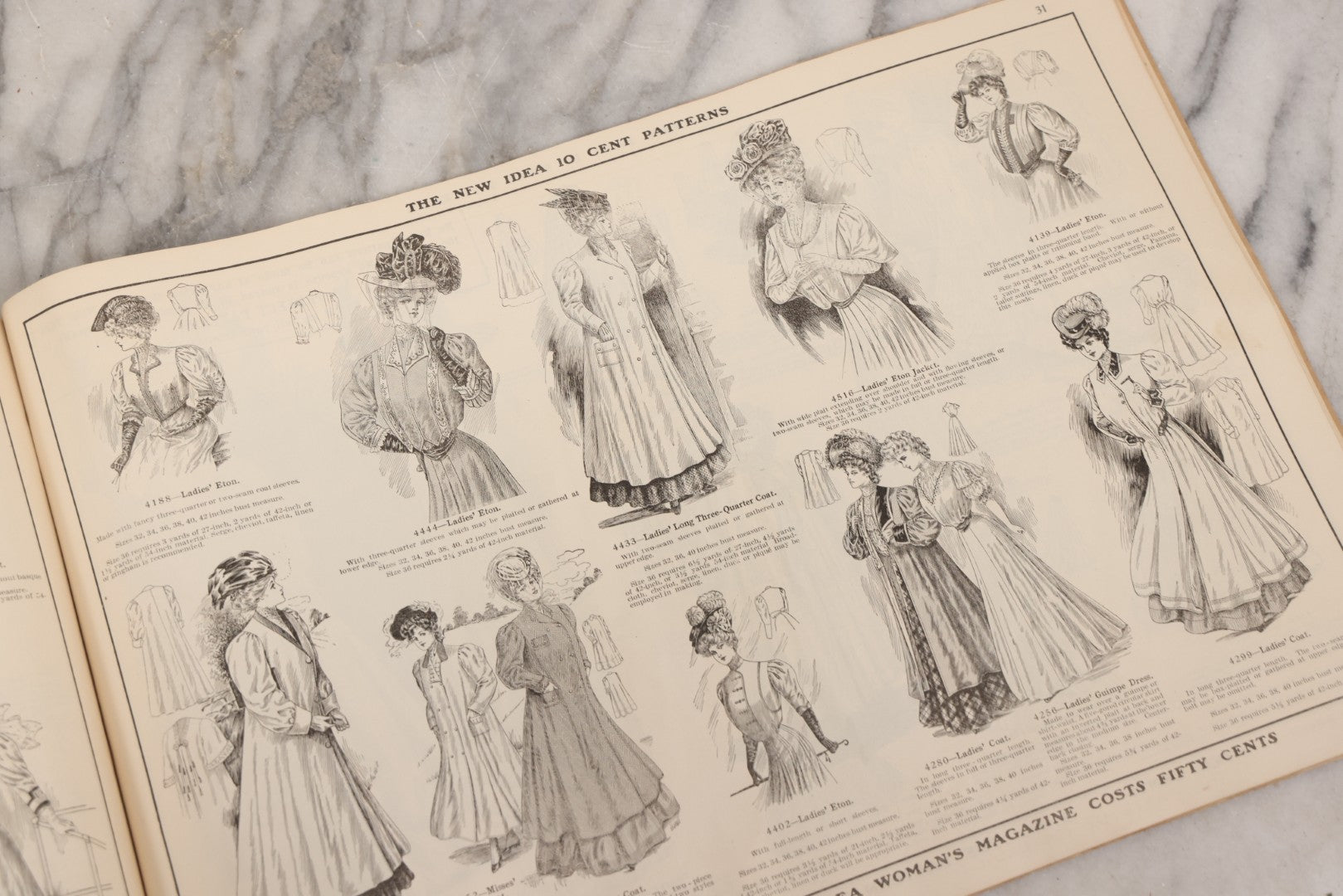 Lot 161 - Antique “New Idea Fashion Review” Spring And Summer 1908 Pattern Magazine, The New Idea Pattern Co., Chicago, New York, Toronto
