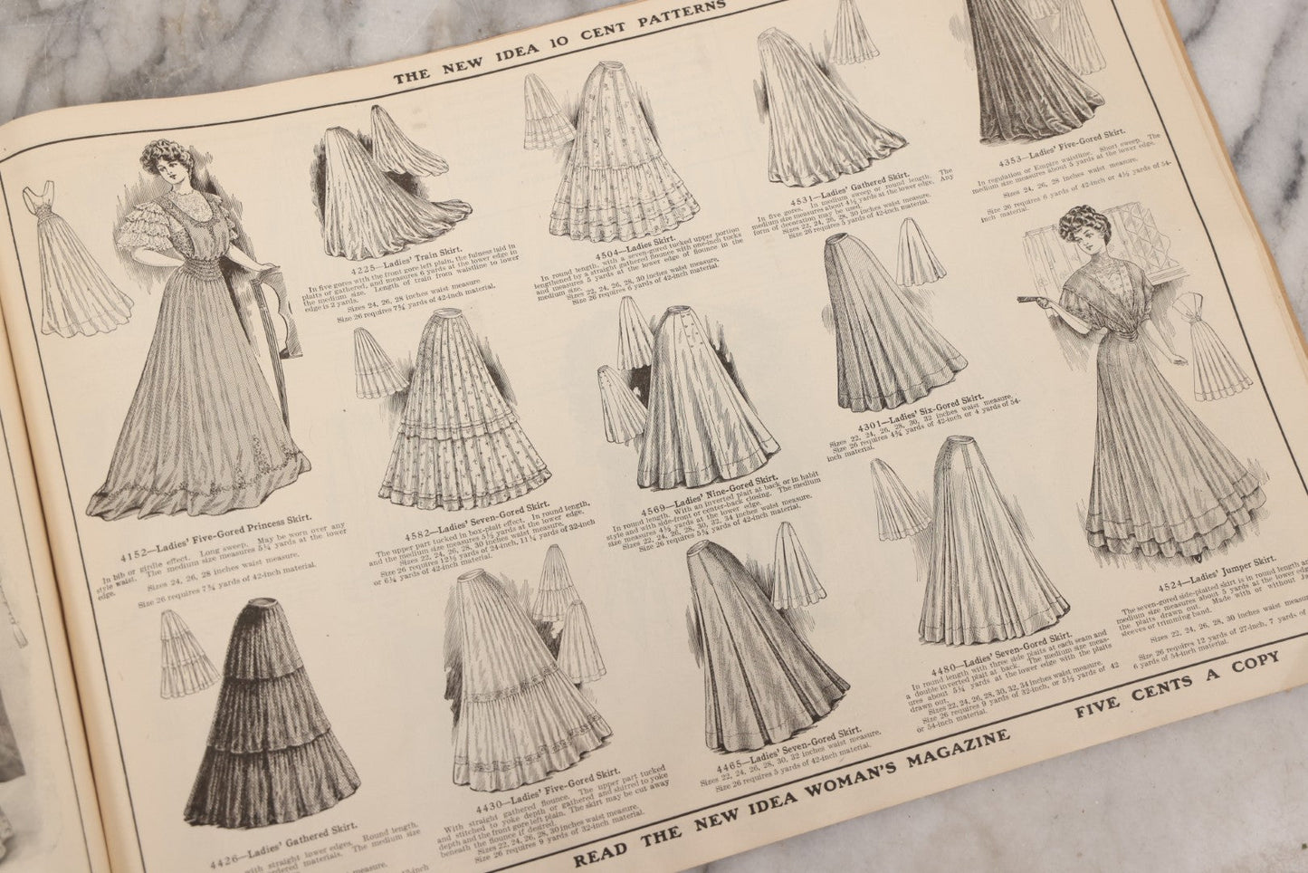 Lot 161 - Antique “New Idea Fashion Review” Spring And Summer 1908 Pattern Magazine, The New Idea Pattern Co., Chicago, New York, Toronto