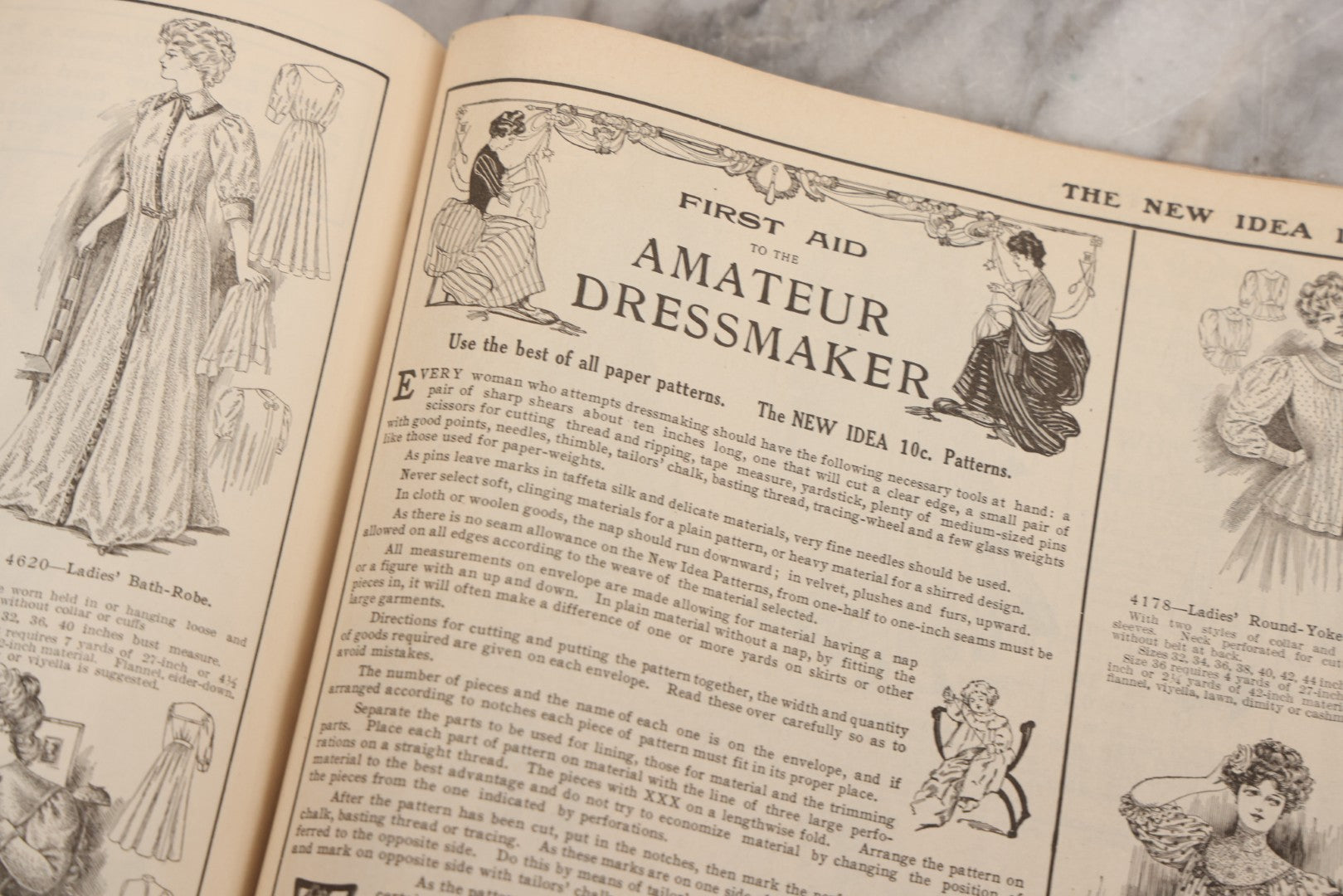 Lot 161 - Antique “New Idea Fashion Review” Spring And Summer 1908 Pattern Magazine, The New Idea Pattern Co., Chicago, New York, Toronto