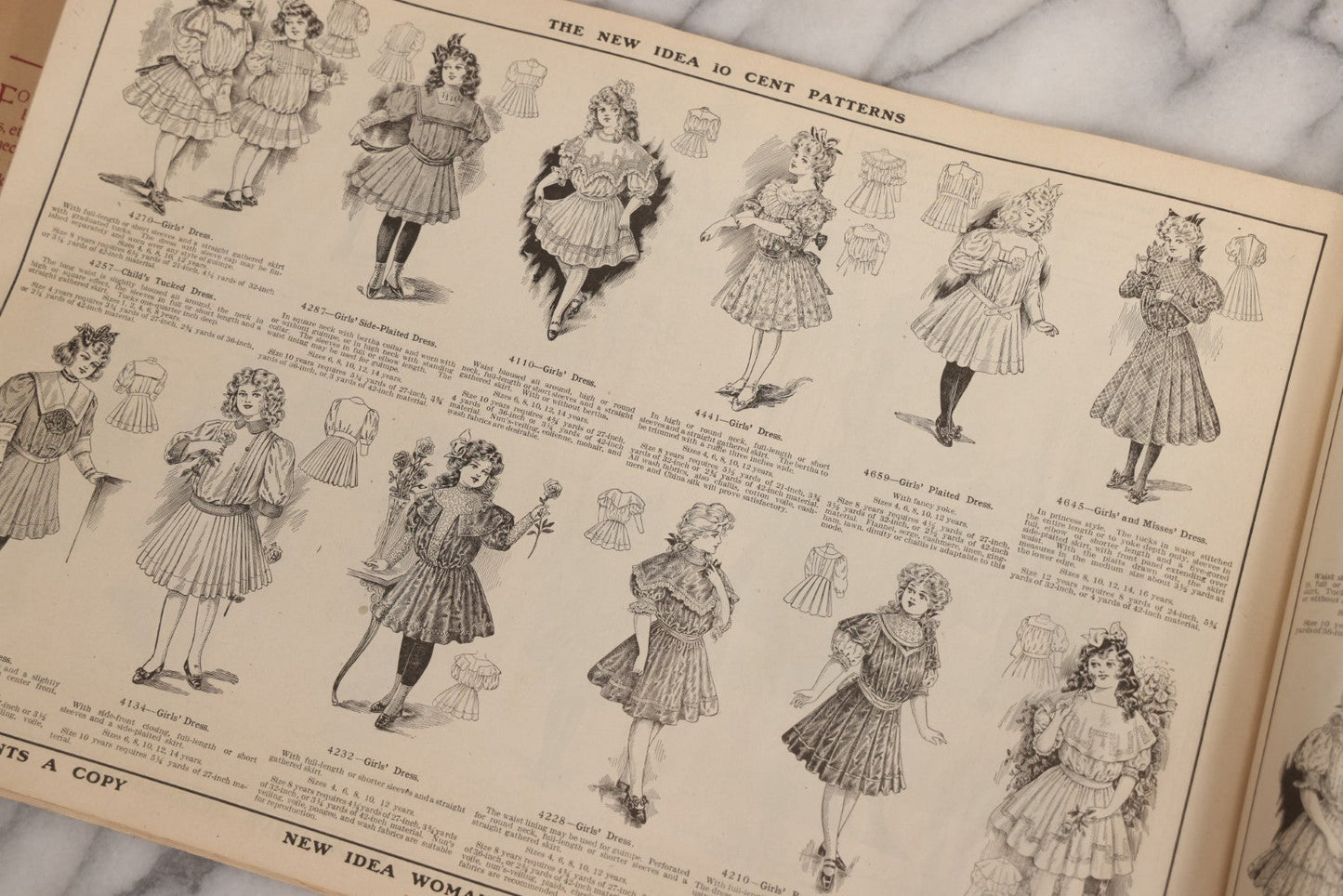 Lot 161 - Antique “New Idea Fashion Review” Spring And Summer 1908 Pattern Magazine, The New Idea Pattern Co., Chicago, New York, Toronto