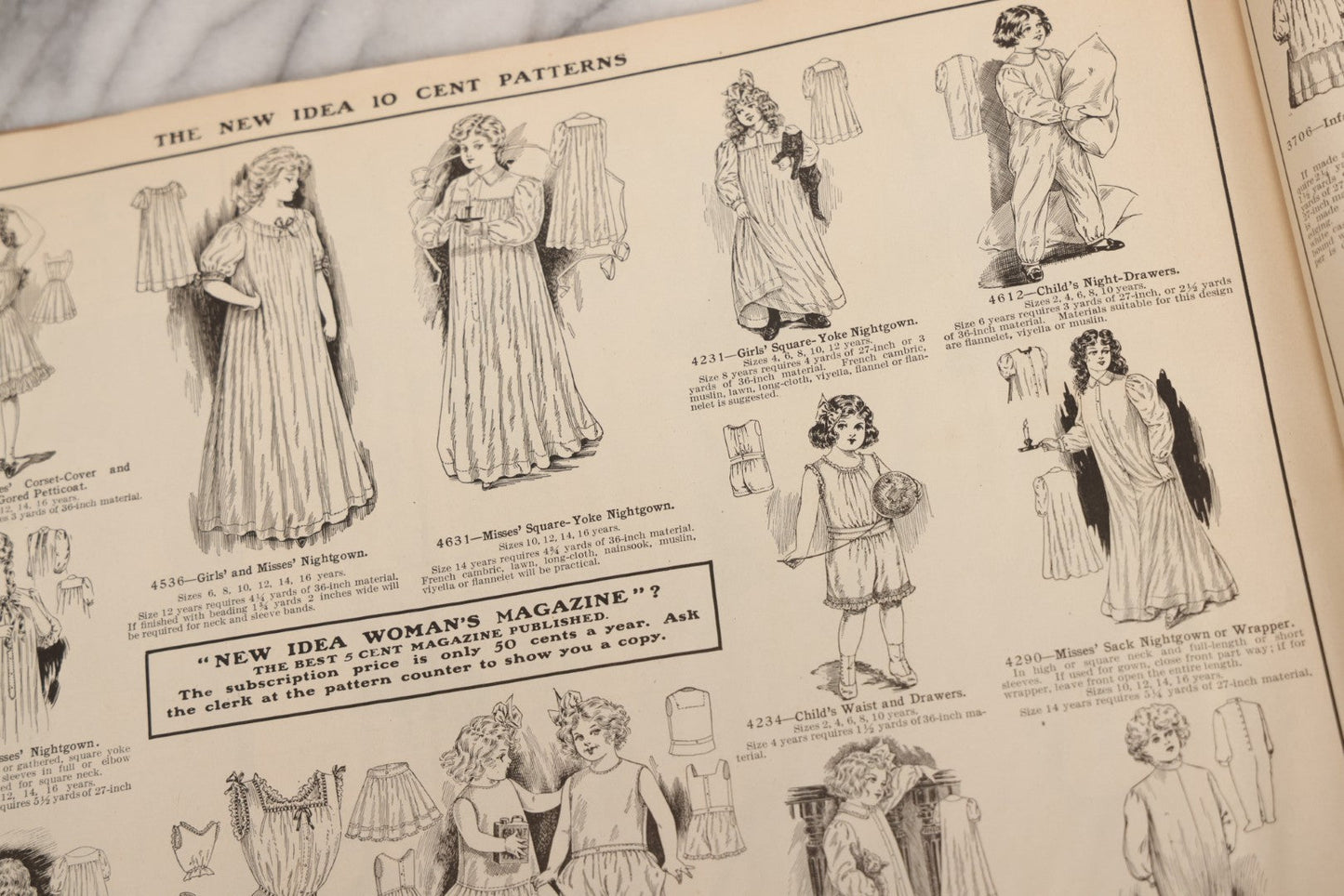 Lot 161 - Antique “New Idea Fashion Review” Spring And Summer 1908 Pattern Magazine, The New Idea Pattern Co., Chicago, New York, Toronto