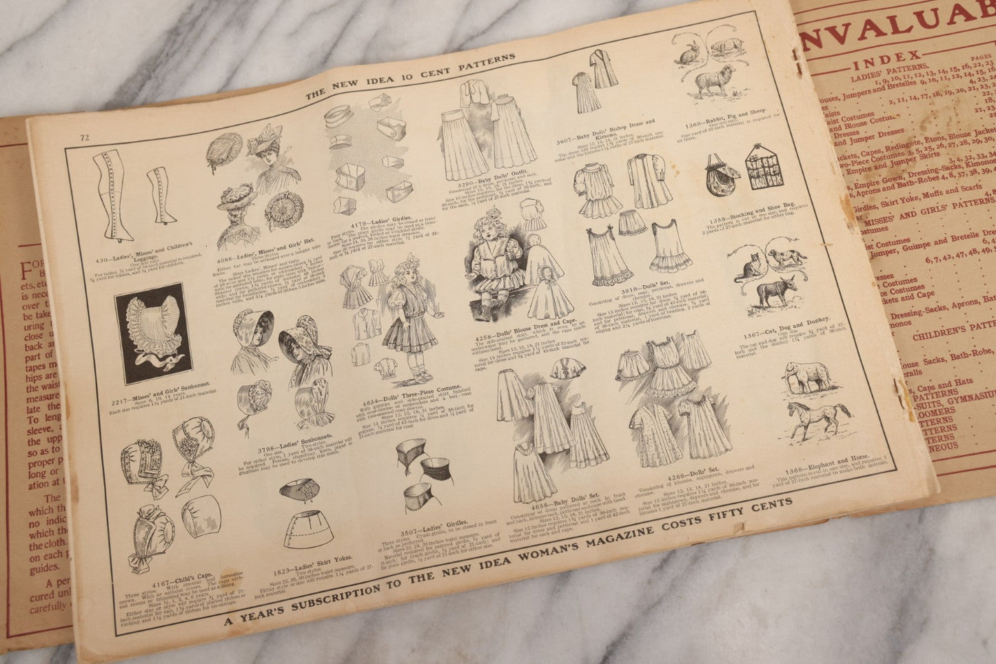 Lot 161 - Antique “New Idea Fashion Review” Spring And Summer 1908 Pattern Magazine, The New Idea Pattern Co., Chicago, New York, Toronto