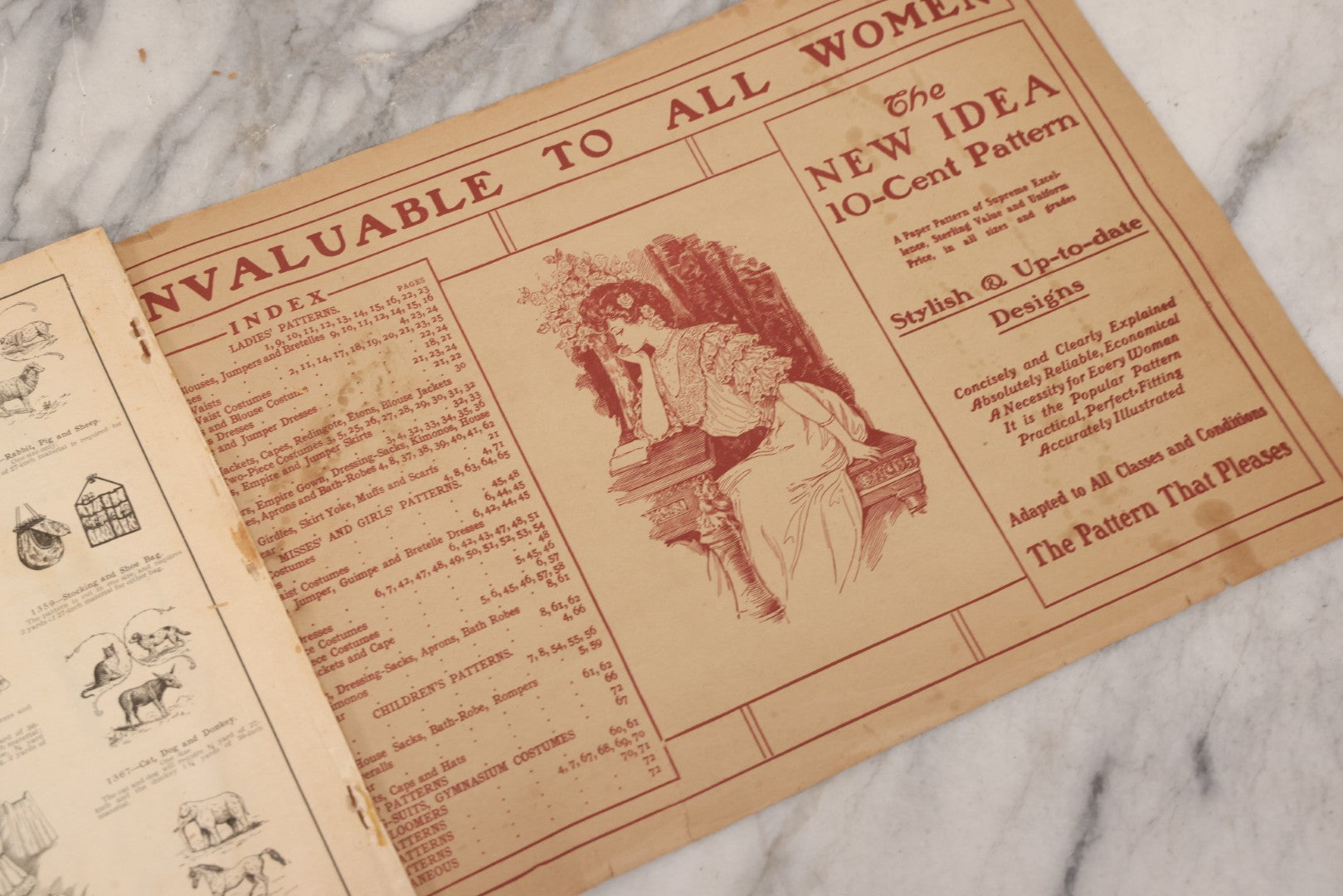 Lot 161 - Antique “New Idea Fashion Review” Spring And Summer 1908 Pattern Magazine, The New Idea Pattern Co., Chicago, New York, Toronto