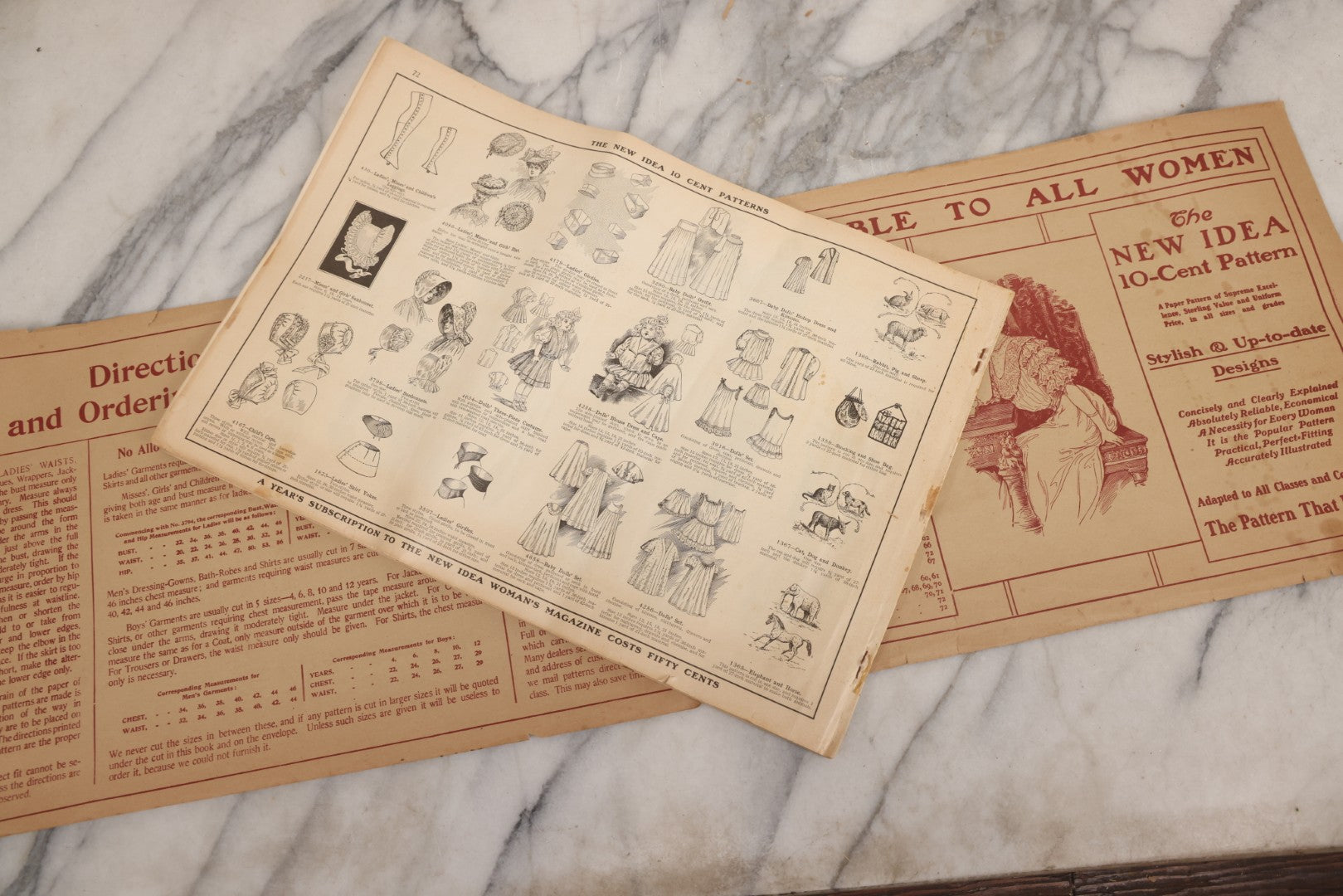 Lot 161 - Antique “New Idea Fashion Review” Spring And Summer 1908 Pattern Magazine, The New Idea Pattern Co., Chicago, New York, Toronto