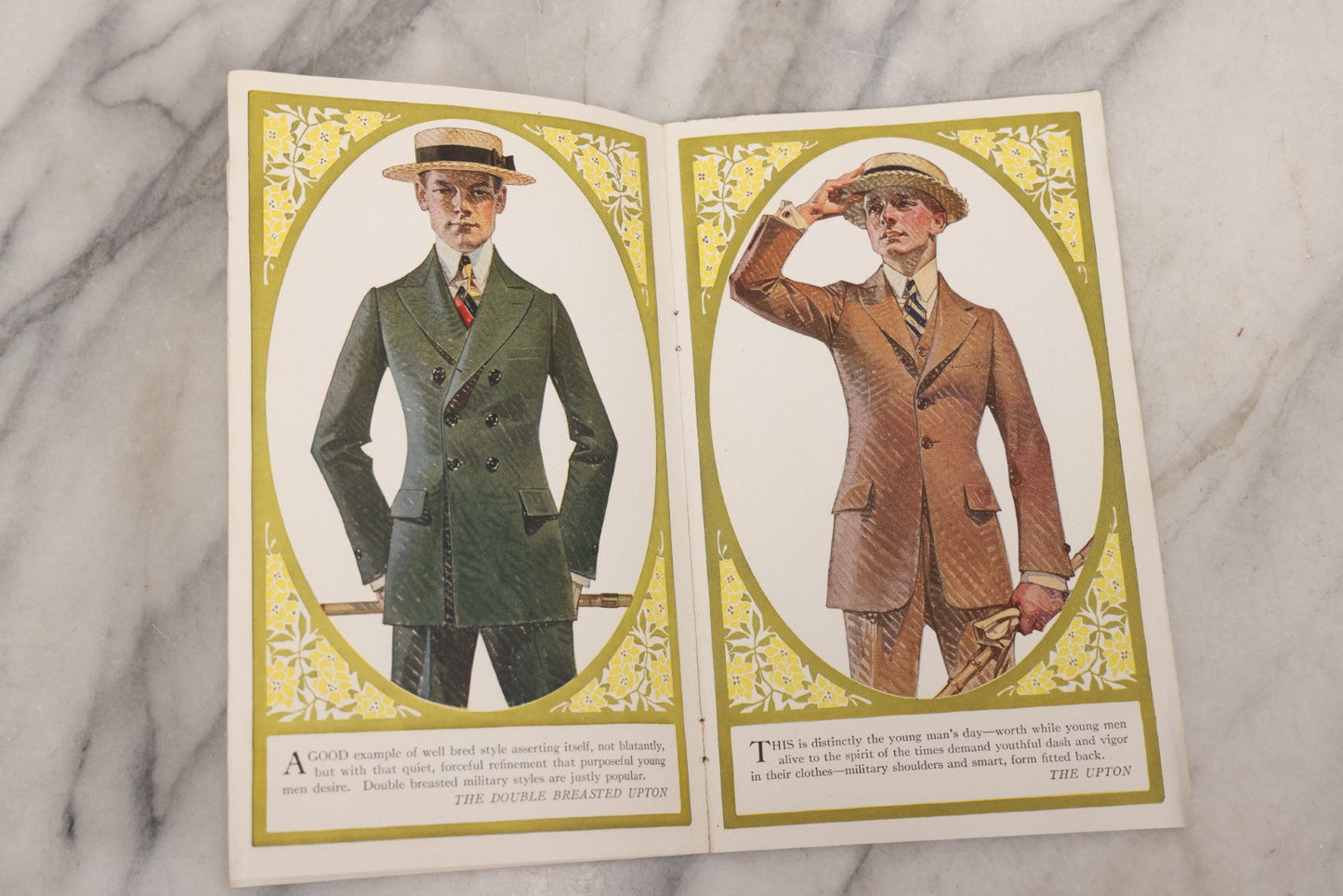 Lot 162 - Antique 1918 “The House Of Kuppenheimer” Men's Fashion Catalog Featuring Military-Inspired Styles, Smith Bros. Issue