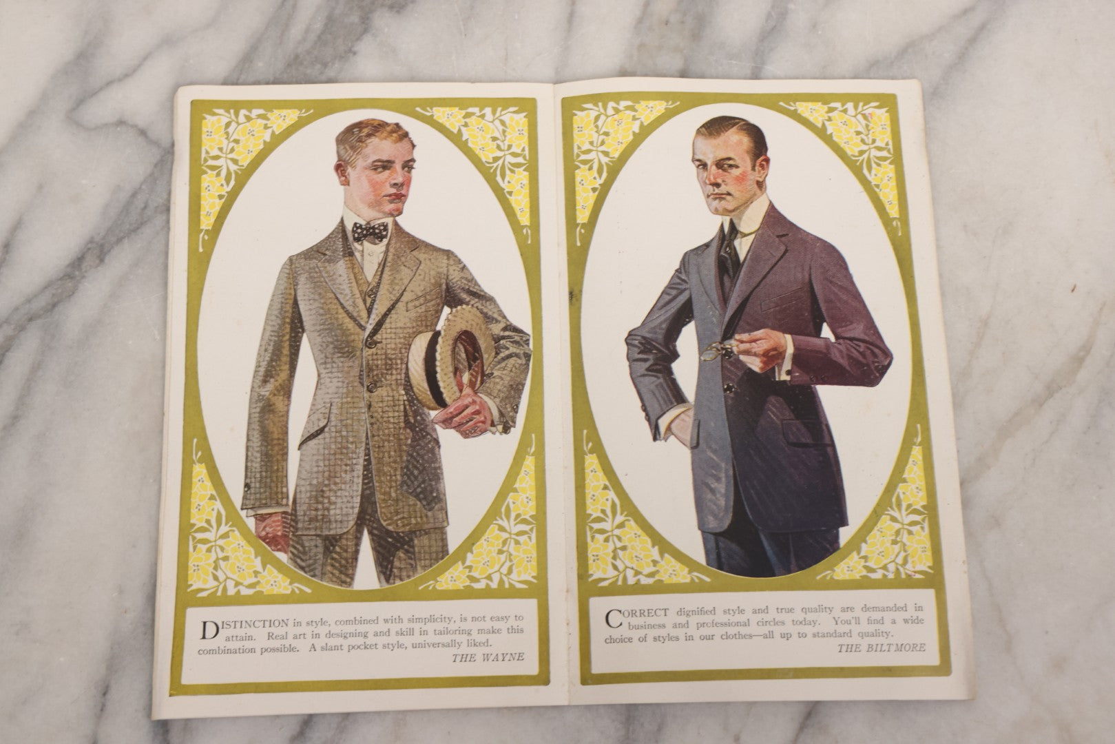 Lot 162 - Antique 1918 “The House Of Kuppenheimer” Men's Fashion Catalog Featuring Military-Inspired Styles, Smith Bros. Issue
