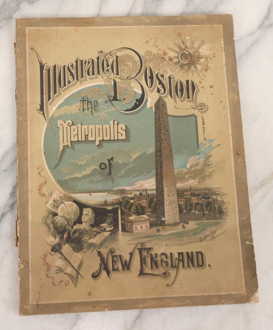 Lot 164 - Antique Softcover Salesman's Dummy For “Illustrated Boston: The Metropolis Of New England,” Featuring Sample Pages And Promotional Text