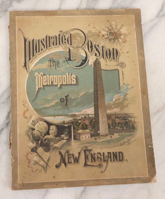 Lot 164 - Antique Softcover Salesman's Dummy For “Illustrated Boston: The Metropolis Of New England,” Featuring Sample Pages And Promotional Text