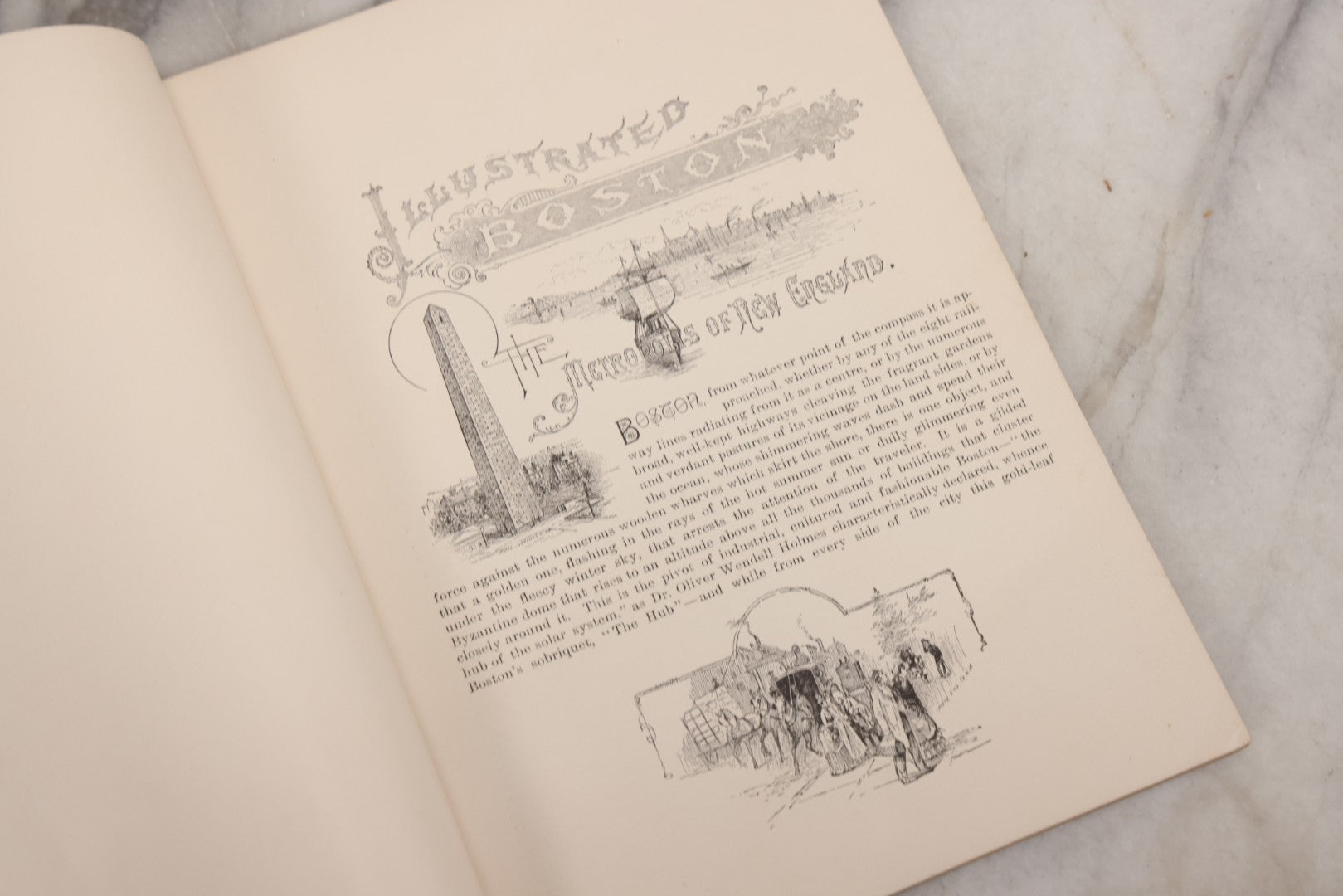 Lot 164 - Antique Softcover Salesman's Dummy For “Illustrated Boston: The Metropolis Of New England,” Featuring Sample Pages And Promotional Text