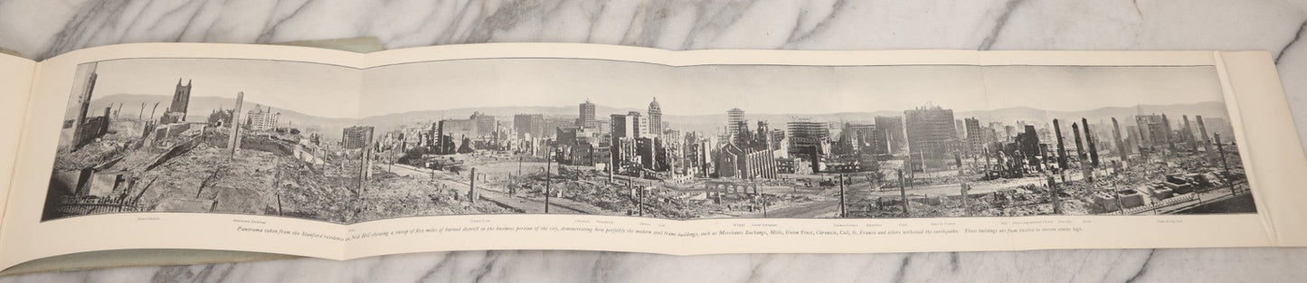 Lot 165 - "The Old San Francisco And New" Antique Earthquake And Fire Photo Booklet Published By Souvenir Book Company, Los Angeles, California, 1906
