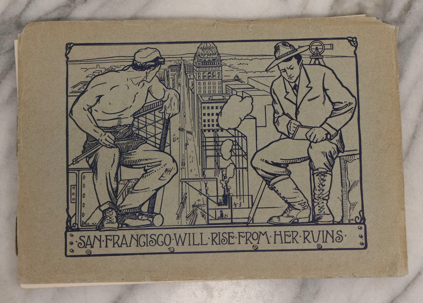 Lot 165 - "The Old San Francisco And New" Antique Earthquake And Fire Photo Booklet Published By Souvenir Book Company, Los Angeles, California, 1906