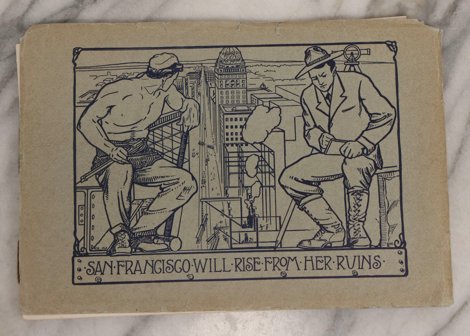 Lot 165 - "The Old San Francisco And New" Antique Earthquake And Fire Photo Booklet Published By Souvenir Book Company, Los Angeles, California, 1906