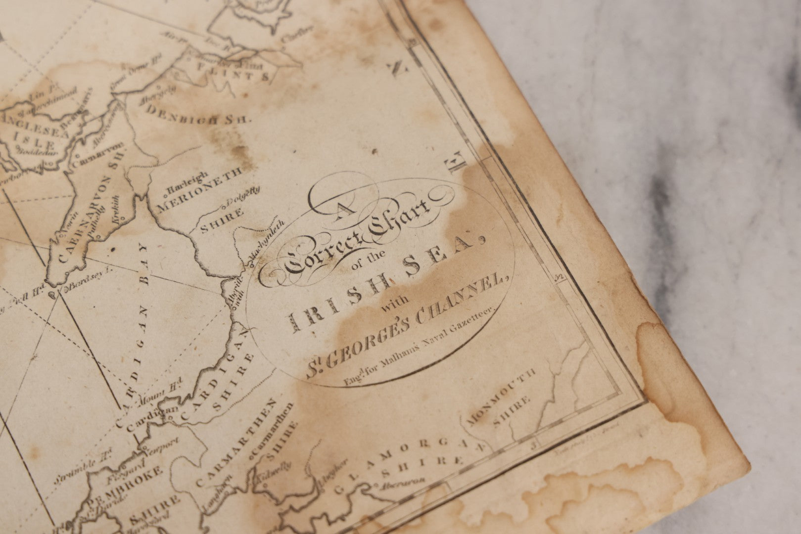 Lot 166 - Grouping Of Eight Antique 1795 Engraved Naval Maps For Malham's Naval Gazetteer By Allen & West, Including Irish Sea, South America, English Channel, West India Islands, Baltic Sea, Africa, East Coast Of North America, And Bay Of Biscay