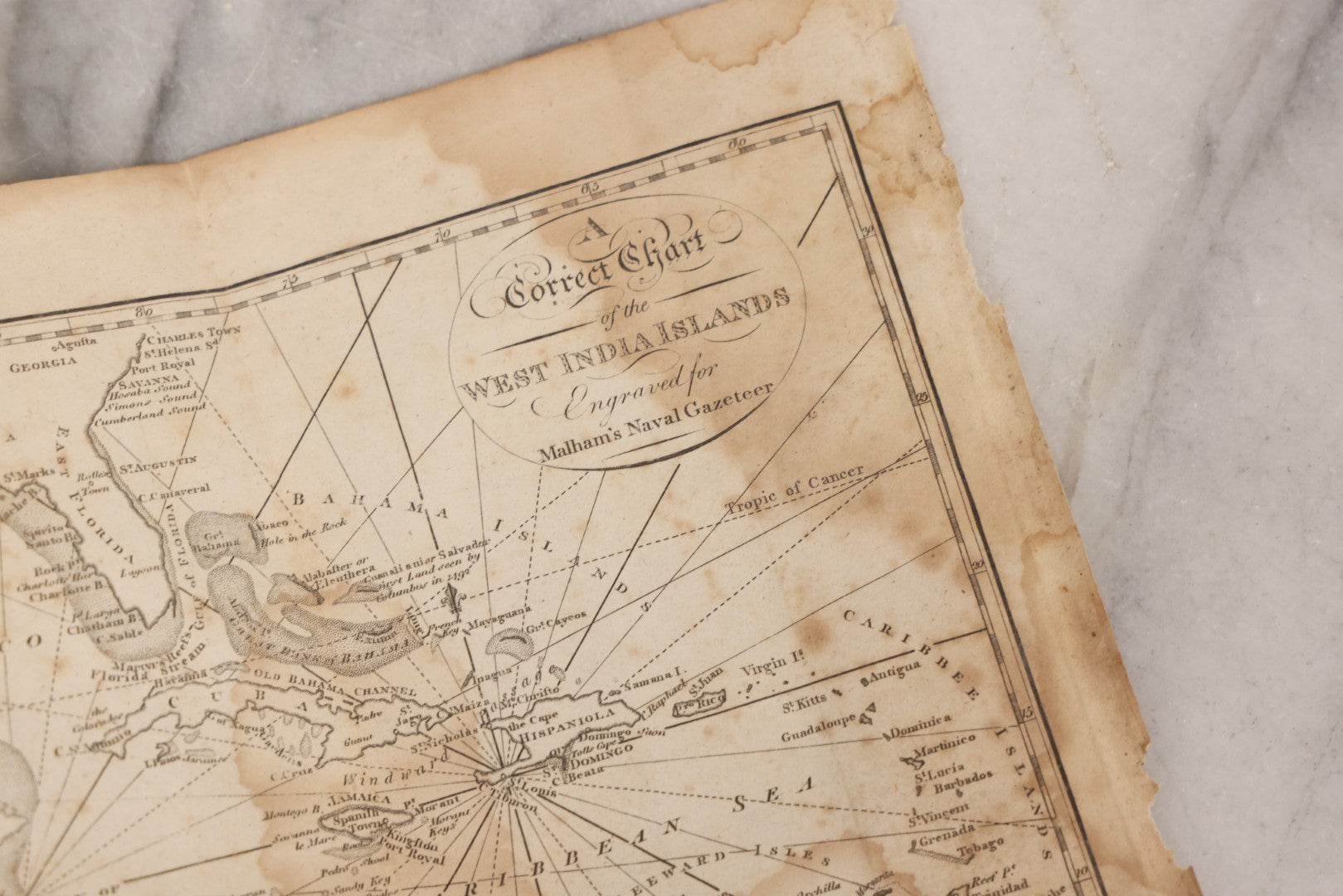 Lot 166 - Grouping Of Eight Antique 1795 Engraved Naval Maps For Malham's Naval Gazetteer By Allen & West, Including Irish Sea, South America, English Channel, West India Islands, Baltic Sea, Africa, East Coast Of North America, And Bay Of Biscay