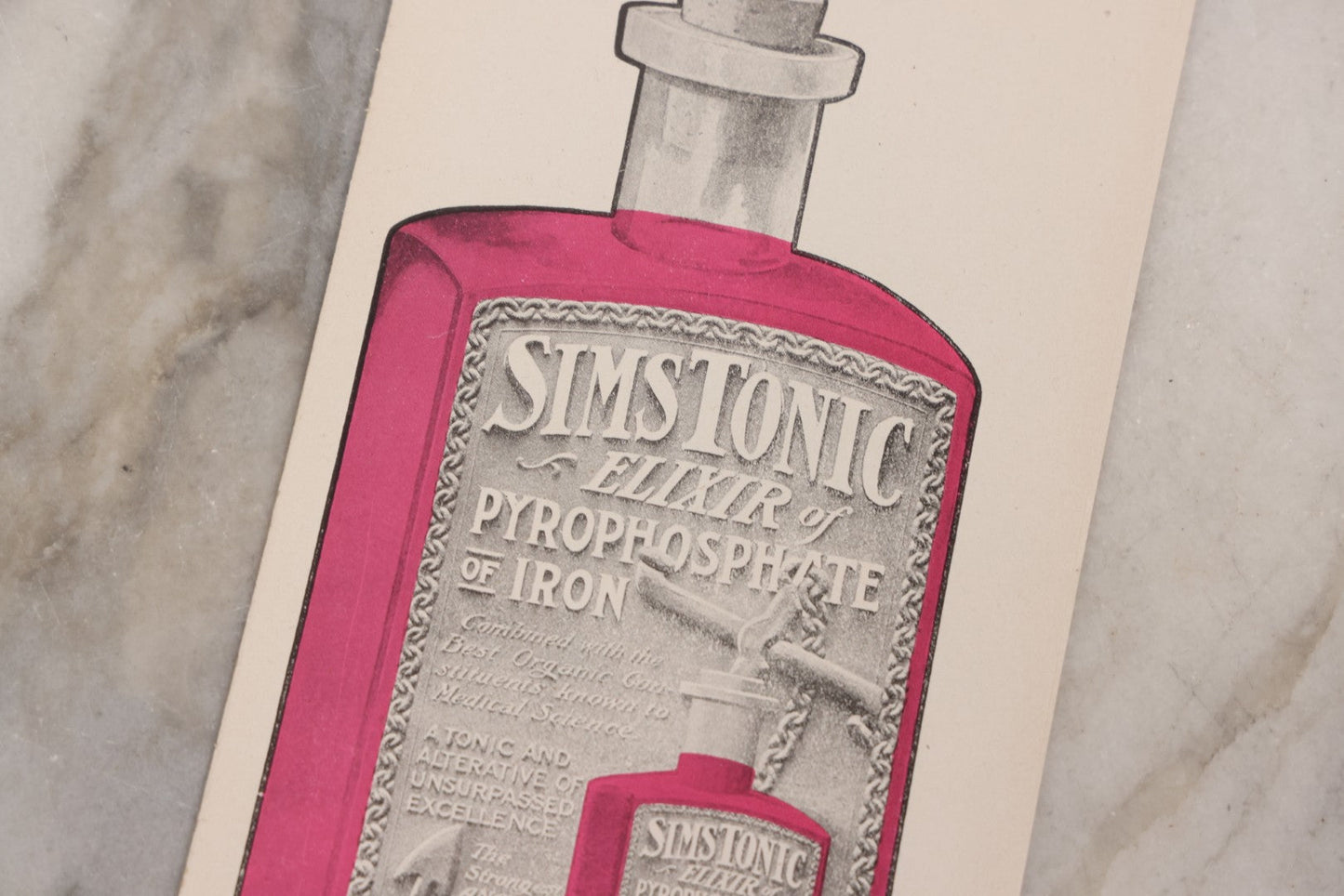 Lot 167 - Grouping Of Six Antique Advertising Fold-Outs For Sims' Tonic “Elixir Of Pyrophosphate Of Iron,” Illustrated Patent Medicine Brochures, Circa 1900