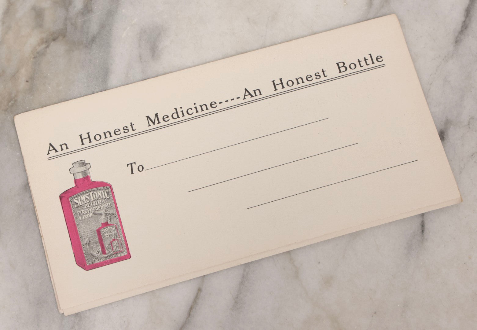 Lot 167 - Grouping Of Six Antique Advertising Fold-Outs For Sims' Tonic “Elixir Of Pyrophosphate Of Iron,” Illustrated Patent Medicine Brochures, Circa 1900