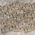 Lot 170 - Grouping Of 20+ Vintage Borax Soap “Welcome” Coupon Cut-Outs With Handshake Motif, Likely Premium/Redemption Slips On Thin Newsprint