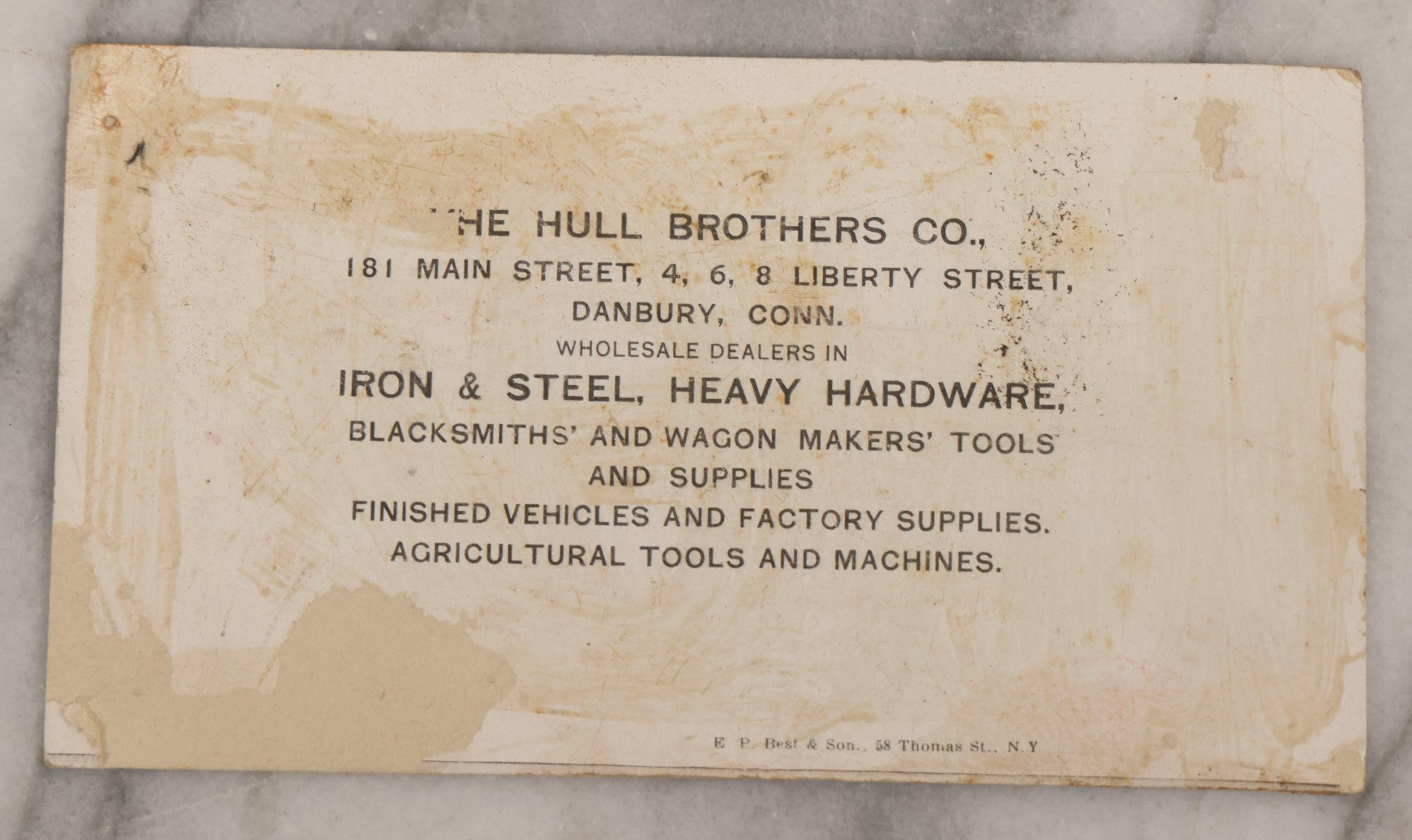 Lot 171 - Antique Trade Card For The Hull Brothers Co., Danbury, Connecticut, With Risqué Bathtub Scene And Tavern Interior, Fold-Out Moving Image Advertising Hot Water, Hot Air, And Steam Heating