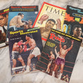 Lot 173 - Grouping Of Six Vintage Boxing And Sports Magazines Including Muhammad Ali / Cassius Clay Covers, Sports Illustrated Issues, Time Magazine, Willie Pastrano Cover, And The Ring With Frazier & Chuvalo, 1960s