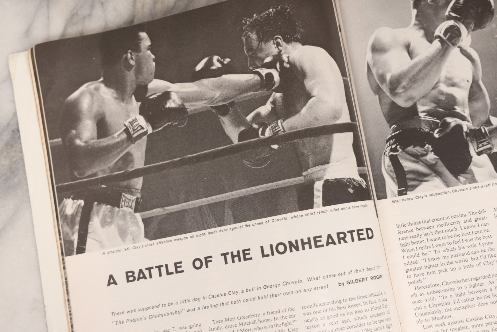 Lot 173 - Grouping Of Six Vintage Boxing And Sports Magazines Including Muhammad Ali / Cassius Clay Covers, Sports Illustrated Issues, Time Magazine, Willie Pastrano Cover, And The Ring With Frazier & Chuvalo, 1960s