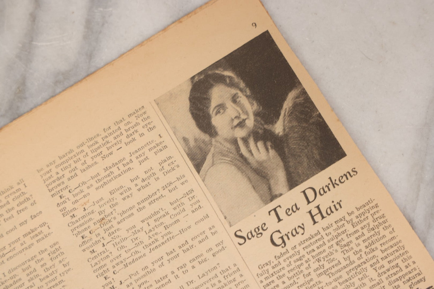 Lot 174 - Antique October 1928 Issue Of The Gentlewoman Magazine With Halloween Cover Of Woman Dressed As Witch Doing Her Makeup Beside A Jack-O-Lantern J.O.L., Copyrighted 1928 W. J. Thompson Company Inc., New York