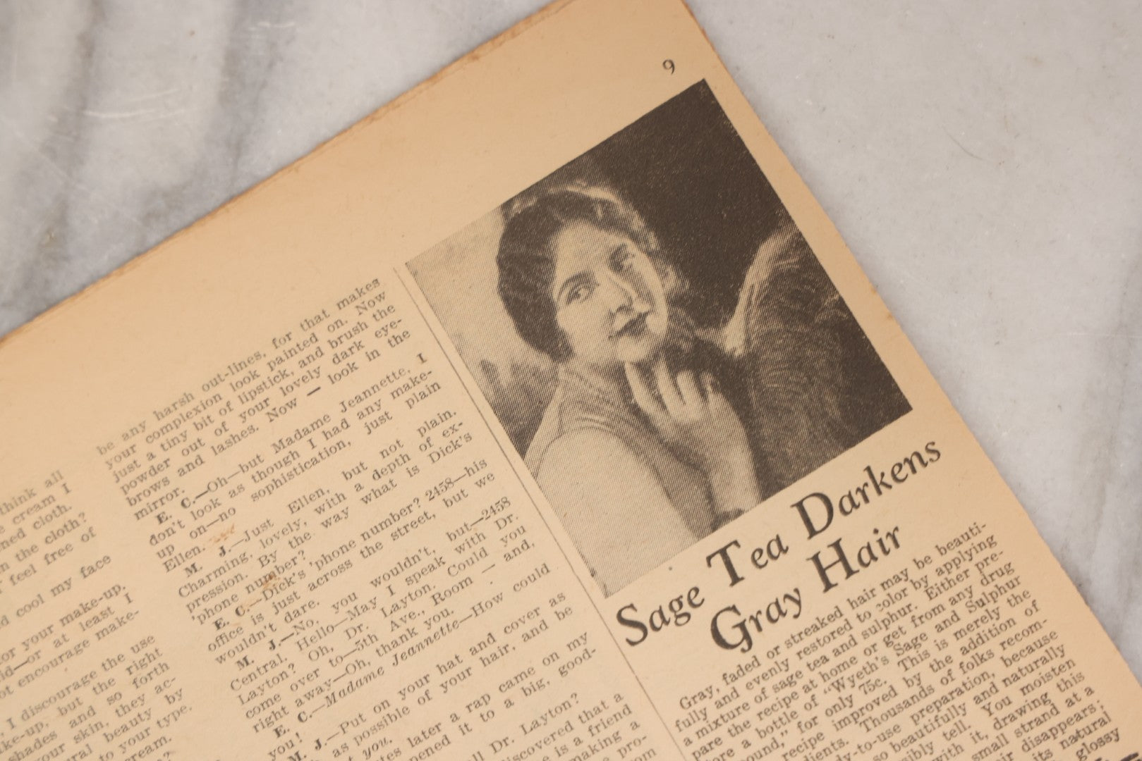 Lot 174 - Antique October 1928 Issue Of The Gentlewoman Magazine With Halloween Cover Of Woman Dressed As Witch Doing Her Makeup Beside A Jack-O-Lantern J.O.L., Copyrighted 1928 W. J. Thompson Company Inc., New York
