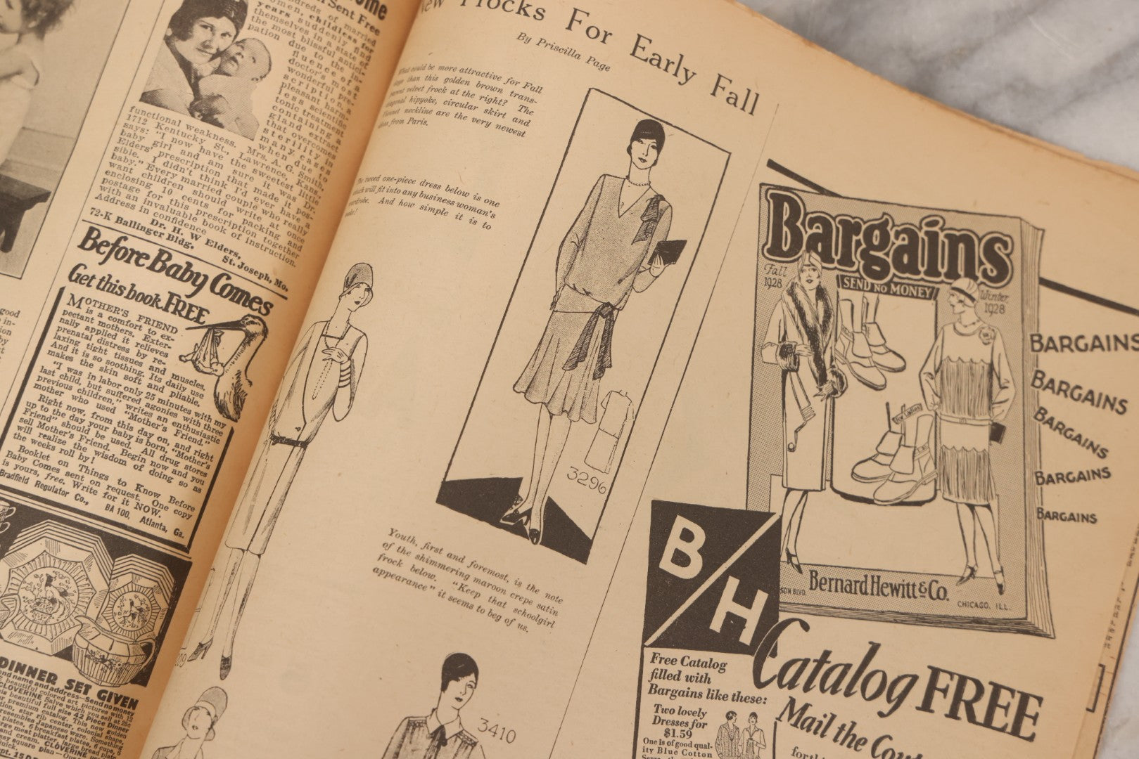 Lot 174 - Antique October 1928 Issue Of The Gentlewoman Magazine With Halloween Cover Of Woman Dressed As Witch Doing Her Makeup Beside A Jack-O-Lantern J.O.L., Copyrighted 1928 W. J. Thompson Company Inc., New York