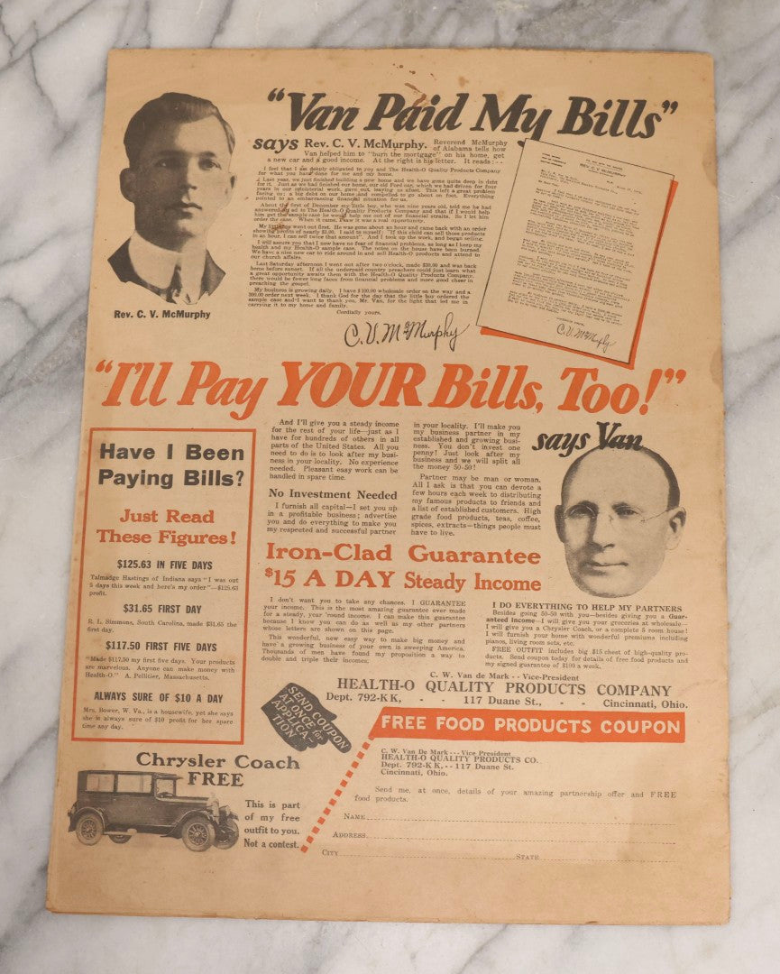 Lot 174 - Antique October 1928 Issue Of The Gentlewoman Magazine With Halloween Cover Of Woman Dressed As Witch Doing Her Makeup Beside A Jack-O-Lantern J.O.L., Copyrighted 1928 W. J. Thompson Company Inc., New York