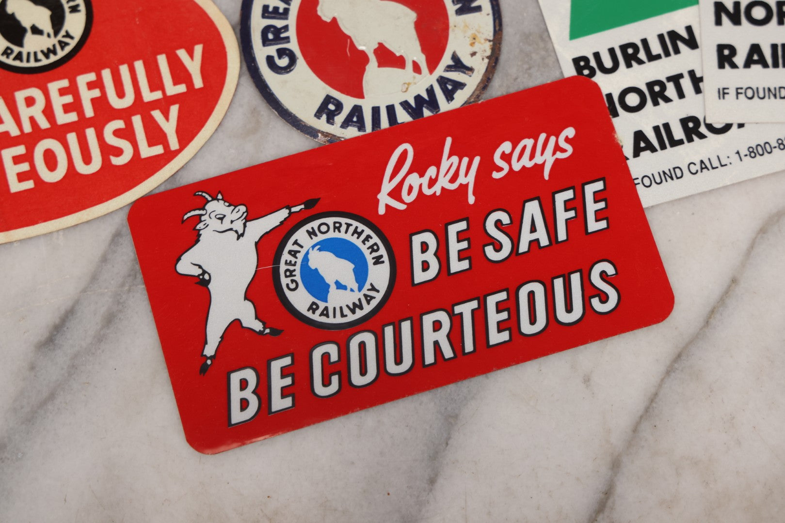 Lot 179 - Grouping Of Vintage Great Northern Railway Ephemera Featuring “Rocky” The Mountain Goat Mascot