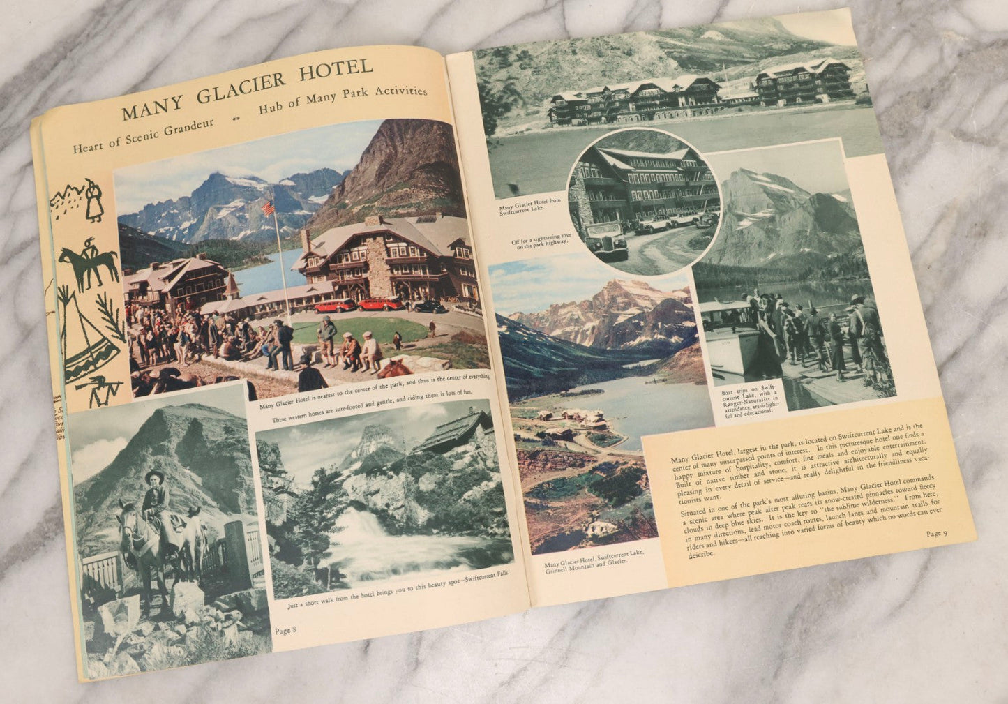Lot 180 - Pair Of Vintage Great Northern Railway Travel Brochures For Glacier National Park, Waterton Lakes Park, And Canadian Rockies, Circa 1946