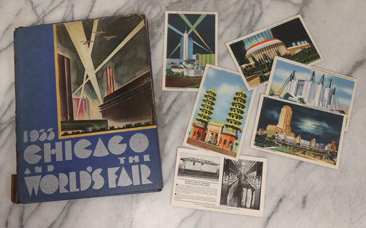 Lot 181 - Grouping Of 1933 Chicago World's Fair Ephemera Including Linen Postcards And Photo Souvenir Book