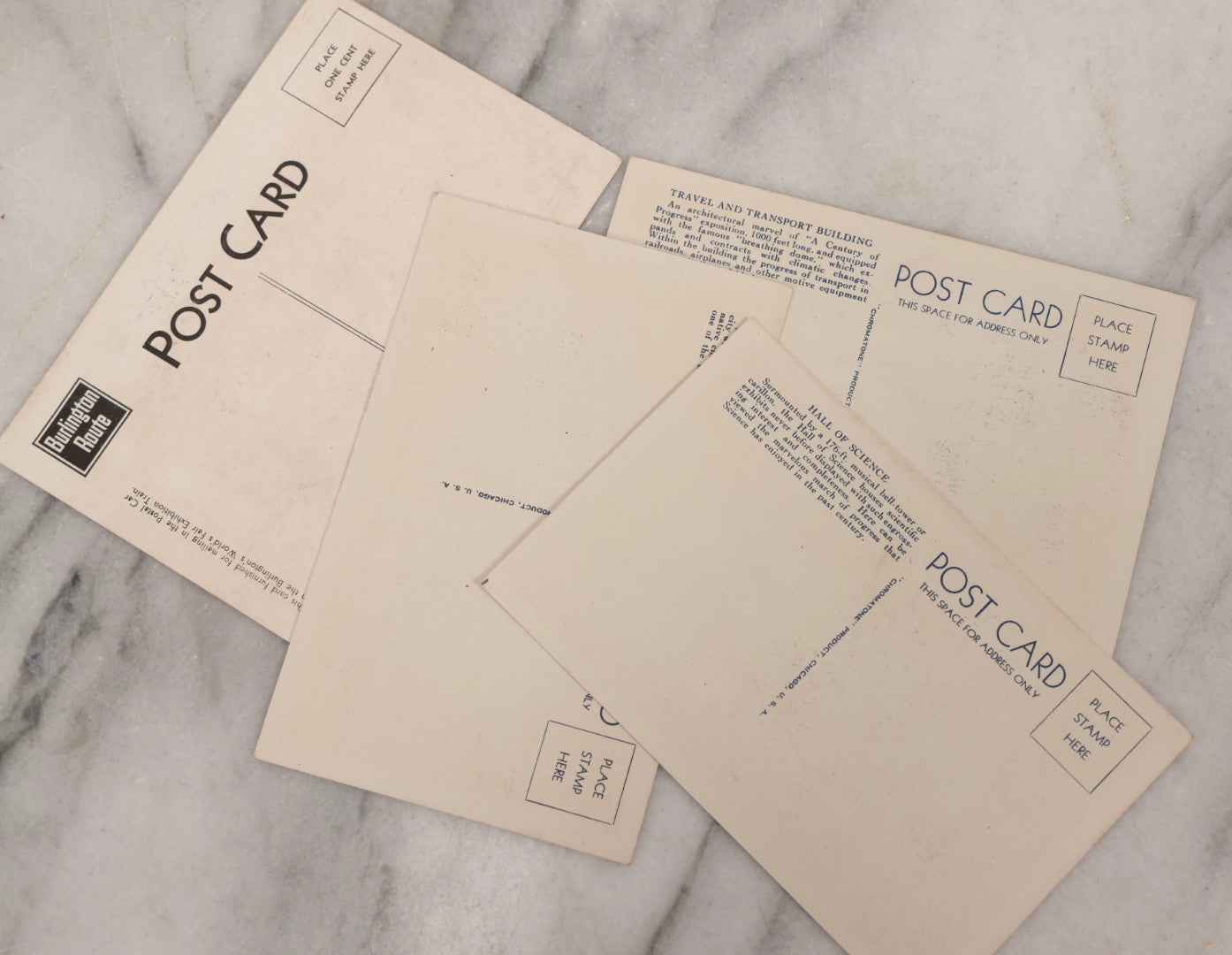 Lot 181 - Grouping Of 1933 Chicago World's Fair Ephemera Including Linen Postcards And Photo Souvenir Book