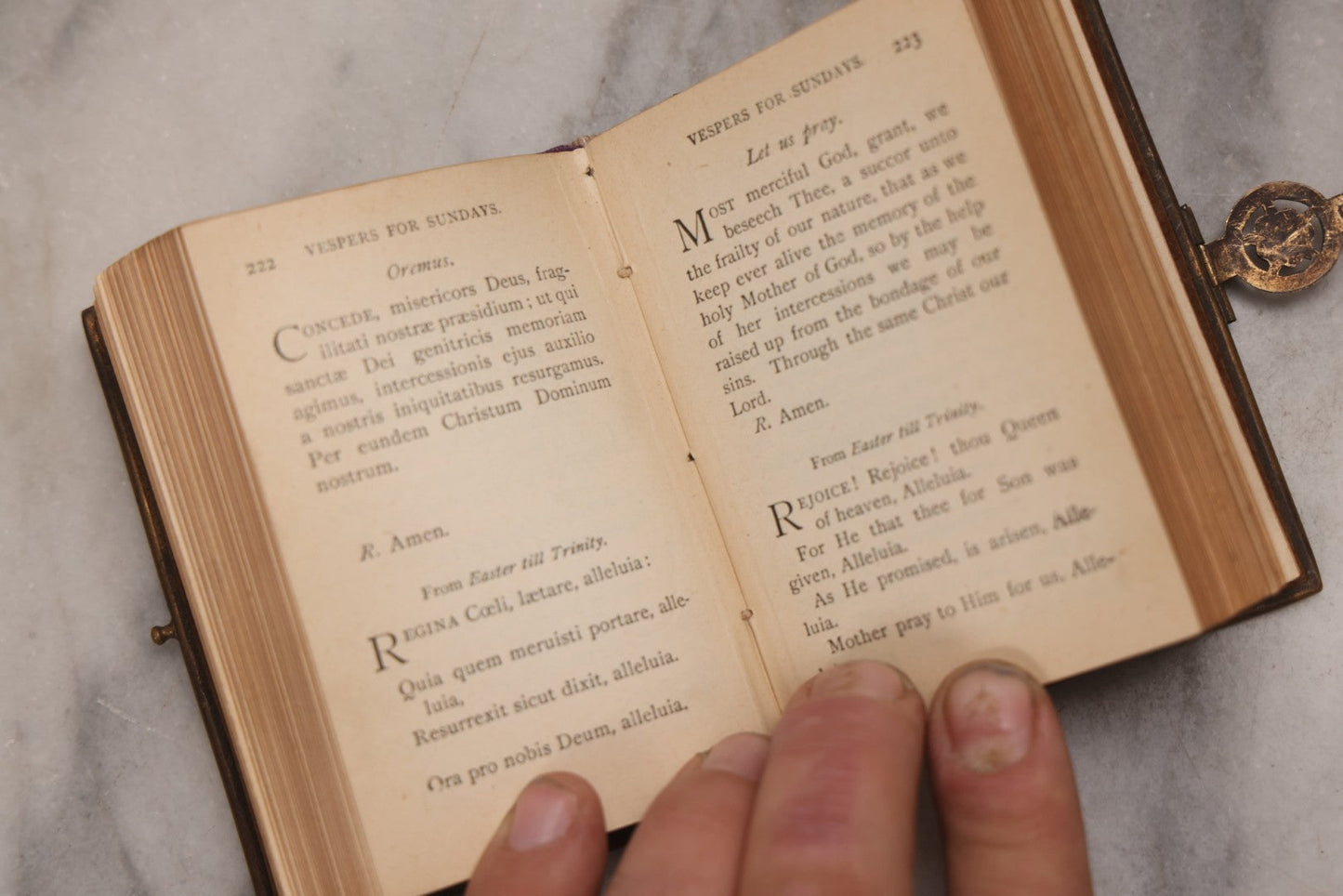 Lot 186 - "The Key Of Heaven: Approved Devotions And Prayers For All Occasions And Stations Of Life" Antique 1896 Catholic Prayer Book, Published By Salim Elias, New York, With Velvet Cover And Bone Decorations
