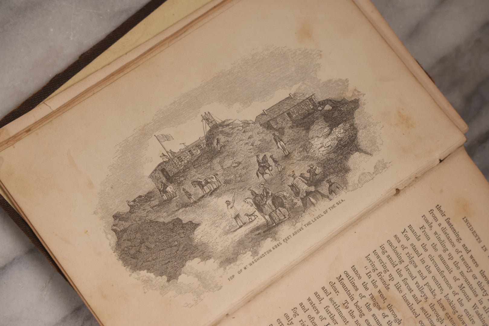 Lot 187 - "Incidents In White Mountain History" Antique New Hampshire Regional History Book By Rev. Benjamin G. Willey, Published By Nathaniel Noyes, Boston, Massachusetts, 1857, Note Front Cover Detached, Poor Condition