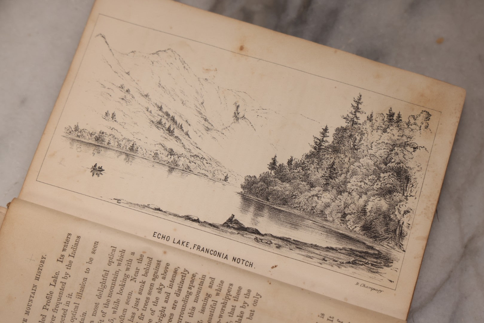 Lot 187 - "Incidents In White Mountain History" Antique New Hampshire Regional History Book By Rev. Benjamin G. Willey, Published By Nathaniel Noyes, Boston, Massachusetts, 1857, Note Front Cover Detached, Poor Condition