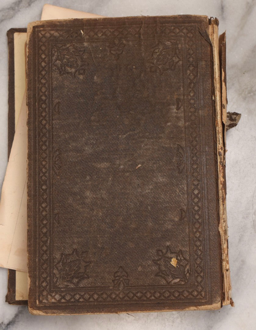 Lot 187 - "Incidents In White Mountain History" Antique New Hampshire Regional History Book By Rev. Benjamin G. Willey, Published By Nathaniel Noyes, Boston, Massachusetts, 1857, Note Front Cover Detached, Poor Condition