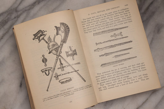 Lot 189 - "Caesar In Gaul And Selections From The Third Book Of The Civil War" Antique Illustrated Latin Language Textbook By Benjamin L. D'Ooge And Frederick C. Eastman, Published By Ginn And Company, Boston, 1917