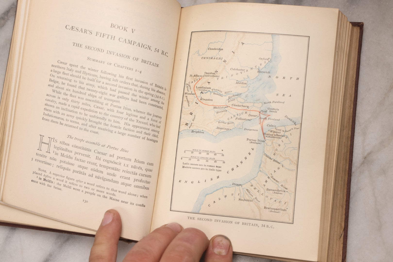 Lot 189 - "Caesar In Gaul And Selections From The Third Book Of The Civil War" Antique Illustrated Latin Language Textbook By Benjamin L. D'Ooge And Frederick C. Eastman, Published By Ginn And Company, Boston, 1917