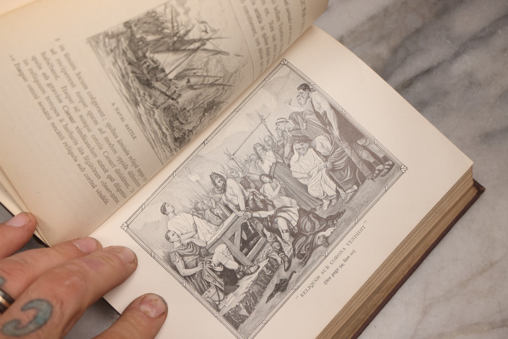Lot 189 - "Caesar In Gaul And Selections From The Third Book Of The Civil War" Antique Illustrated Latin Language Textbook By Benjamin L. D'Ooge And Frederick C. Eastman, Published By Ginn And Company, Boston, 1917